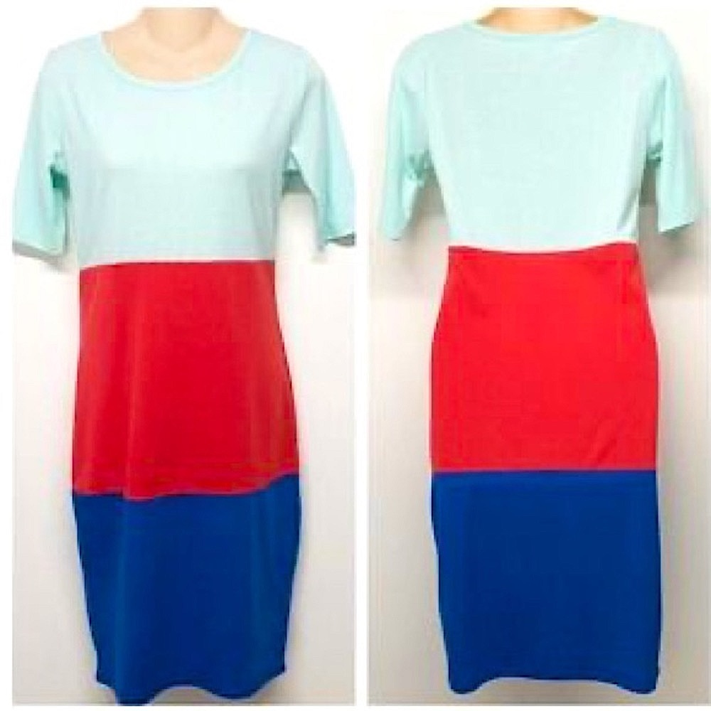 New Lularoe Julia color block dress